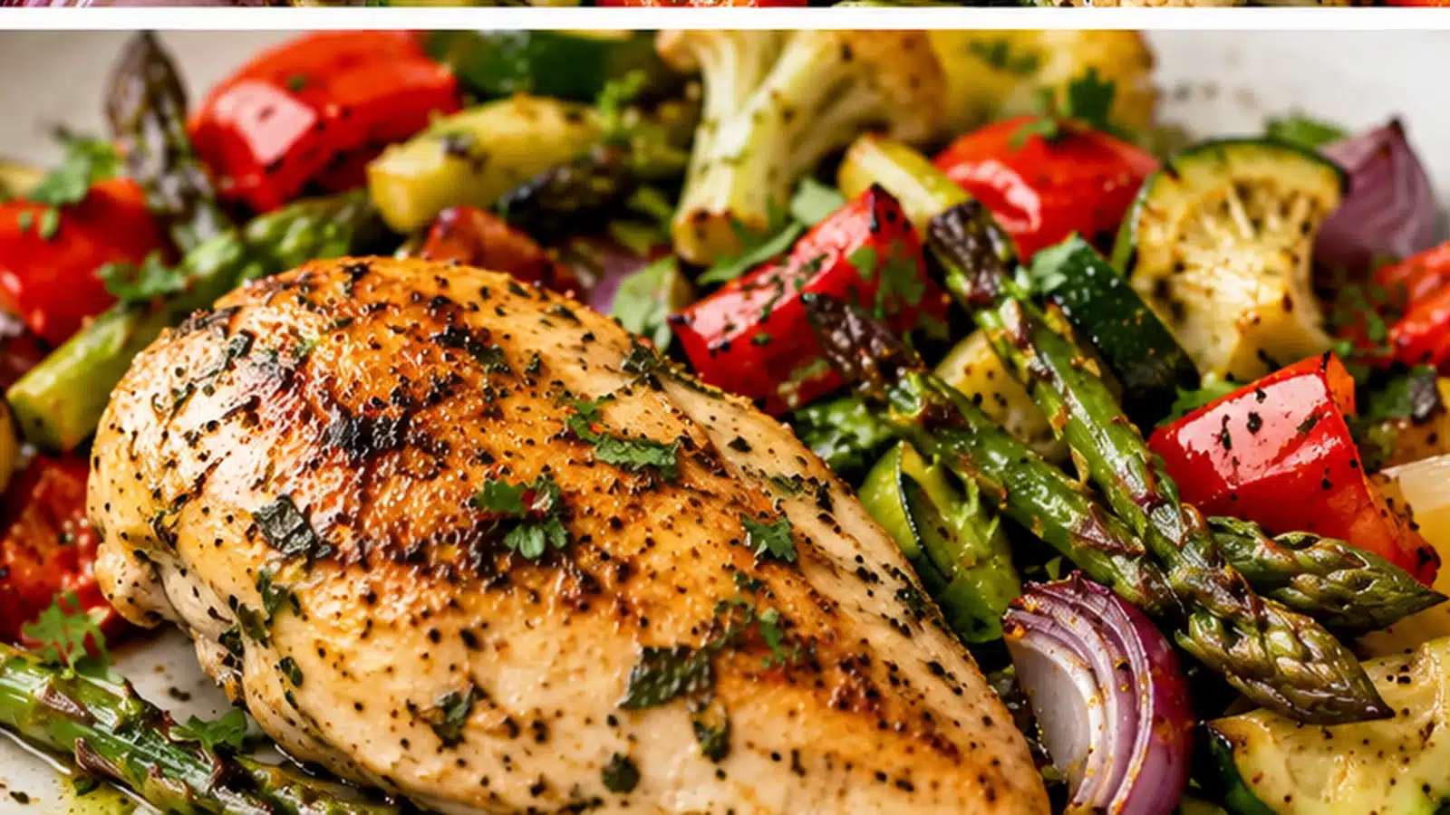 Healthy Sheet Pan Chicken 5 Healthy Sheet Pan Chicken preparation and serving view