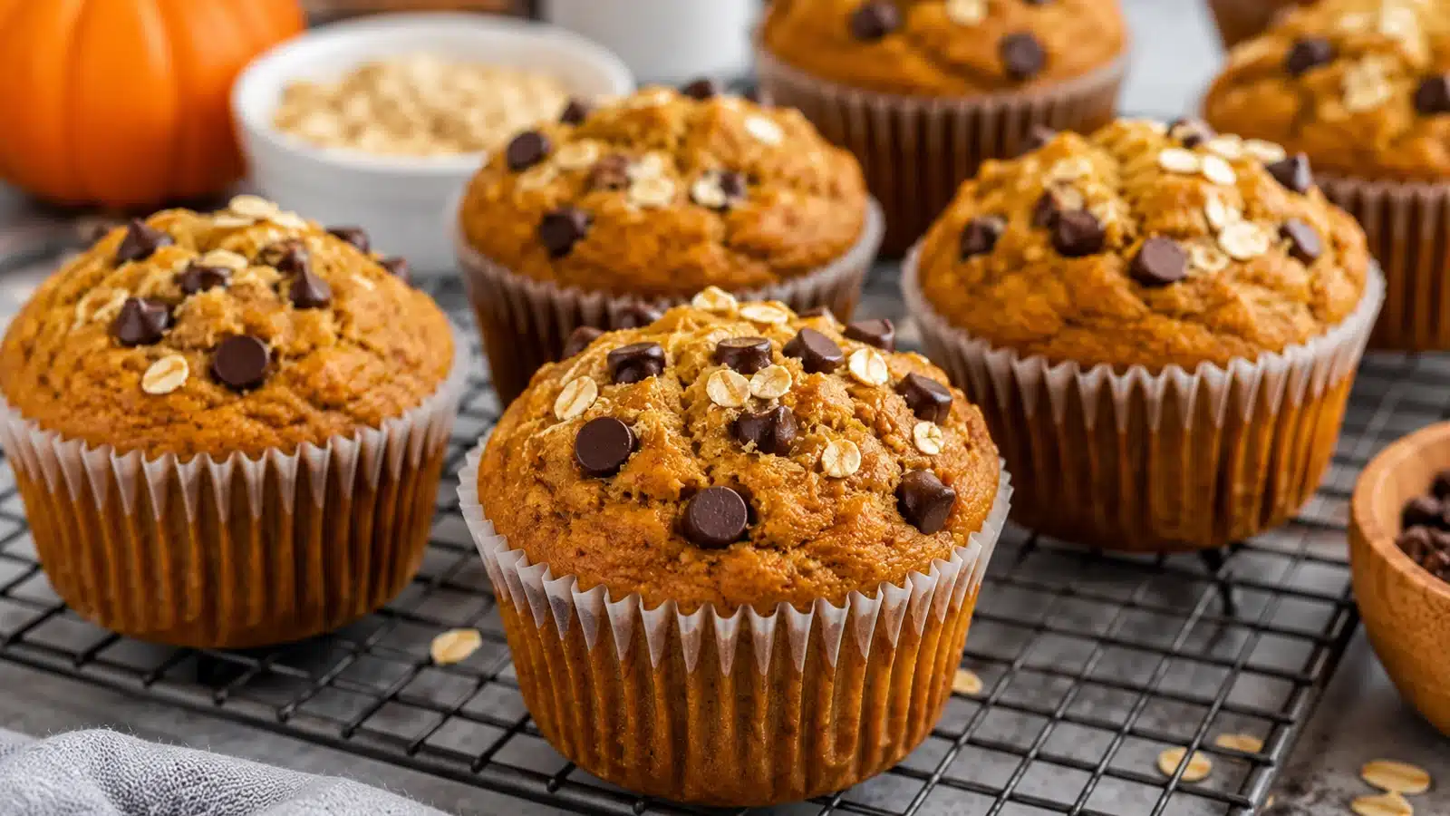 High Protein Pumpkin Muffins 5 High Protein Pumpkin Muffins preparation and serving view