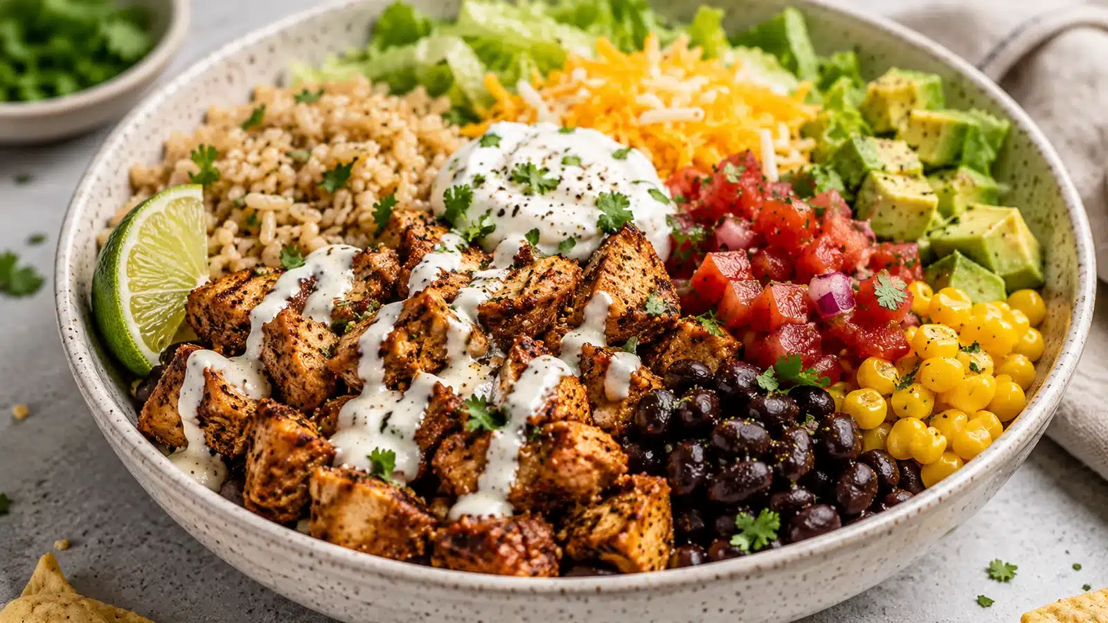 High Protein Taco Bowl
